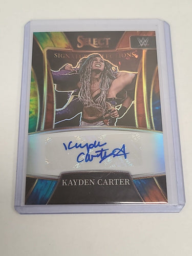 2022 Panini Select WWE Kayden Carter Tie-Dye Prizm Auto /25 RARE NXT