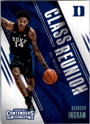 2016-17 Panini Contenders Draft Picks Class Reunion Brandon Ingram Duke Blue