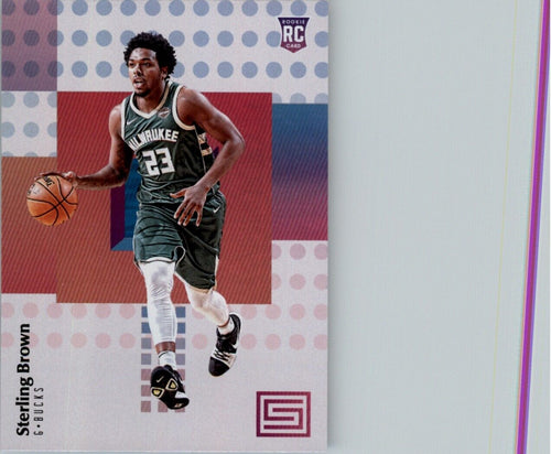 2017-18 Panini Status Sterling Brown RC Milwaukee Bucks #123