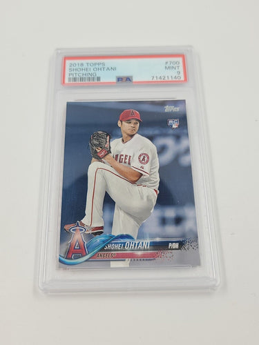 2018 TOPPS SERIES 2 SHOHEI OHTANI PITCHING ROOKIE #700 PSA 9 MINT ANGELS RC