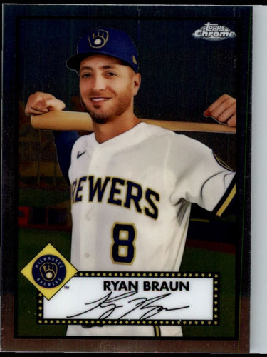 2021 Topps Chrome Platinum Anniversary Ryan Braun Milwaukee Brewers #288
