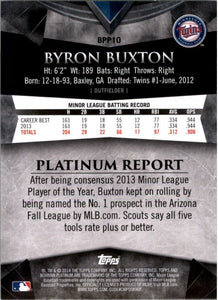 2014 Bowman Platinum Prospects Byron Buxton Minnesota Twins #BPP10