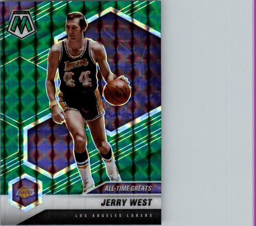 2020-21 Panini Mosaic Jerry West Los Angeles Lakers #293 Green Mosaic