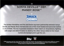 Load image into Gallery viewer, 2021 Topps WWE Women&#39;s Division Sonya Deville #12