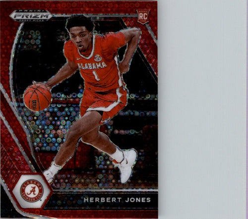 2021-22 Panini Prizm Draft Herbert Jones RC Alabama Crimson Tide #297 Red Disco