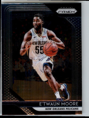 2018-19 Panini Prizm E'Twaun Moore New Orleans Pelicans #147