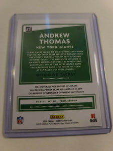 2020 Donruss Andrew Thomas /71 Jersey Number Parallel Orange