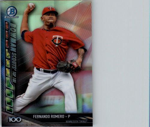 2017 Bowman Chrome Scouts' Updates Fernando Romero Minnesota Twins #BSU-FR