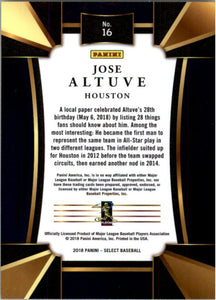 2018 Panini Chronicles Select Jose Altuve Houston Astros #16