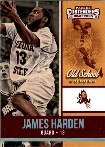 2016-17 Panini Contenders Draft Picks Old School Colors James Harden Arizona