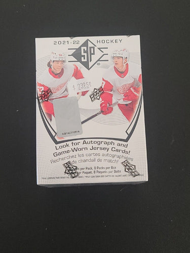 2021-22 Upper Deck SP Hockey Cards Unopened Sealed Blaster Box - 40 cards/box