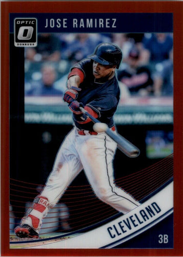 2018 Donruss Optic Red Jose Ramirez 33/99 Cleveland Indians #139