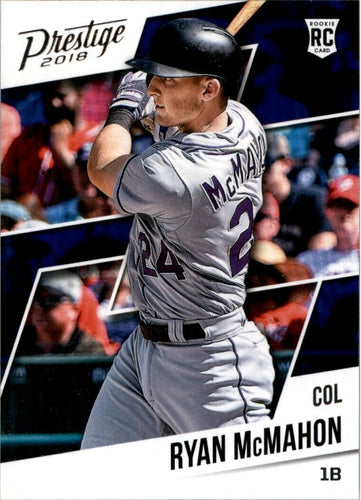 2018 Panini Chronicles Prestige Gold Ryan McMahon RC Colorado Rockies #24