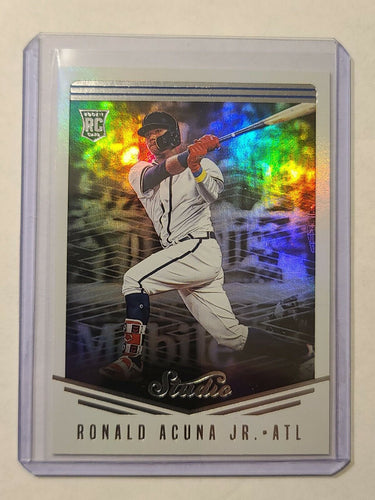 2018 Panini Studio Ronald Acuna Jr. RC #19 Rookie Braves (NF01)