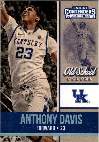 2016-17 Panini Contenders Draft Picks Old School Colors Anthony Davis Kentucky