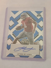Load image into Gallery viewer, 2022 Leaf Metal Draft  Jayden De Laura Blue Prismati  RC Auto #d /30