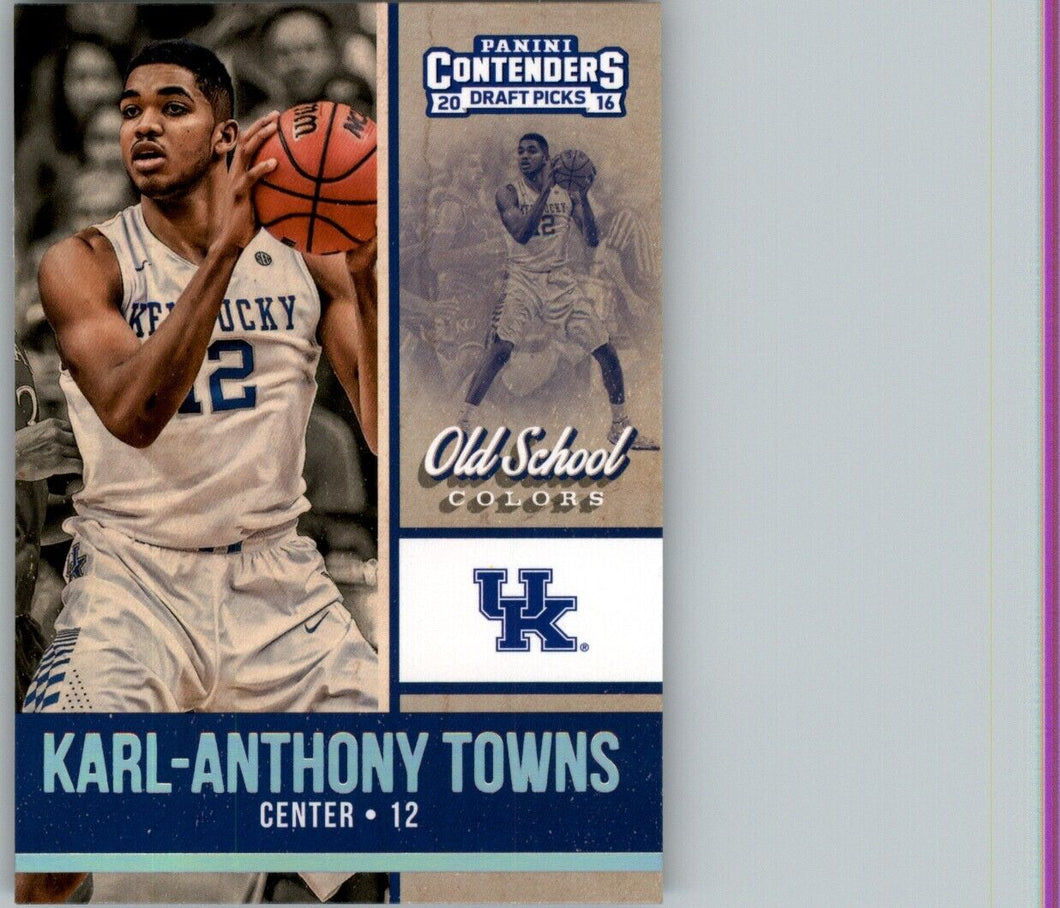 2016-17 Panini Contenders Draft Picks Old School Colors Karl-Anthony Towns