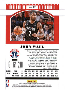 2019-20 Panini Contenders Draft Picks Ticket Blue Foil John Wall Washington