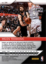 Load image into Gallery viewer, 2018-19 Panini Prizm Milos Teodosic Los Angeles Clippers #214