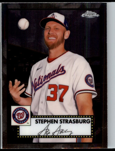 2021 Topps Chrome Stephen Strasburg Washington Nationals #176