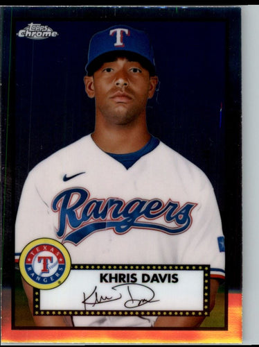 2021 Topps Chrome Platinum Anniversary Khris Davis Texas Rangers #306