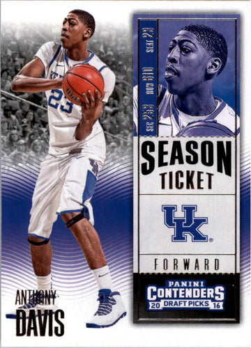 2016-17 Panini Contenders Draft Picks Anthony Davis Kentucky Wildcats #6